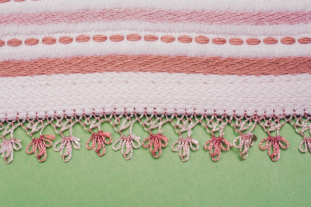 detal haftu w zbliżeniu